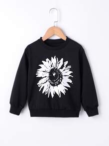 Áo nỉ Gái Hoa Giải trí - màu đen - Xem 1