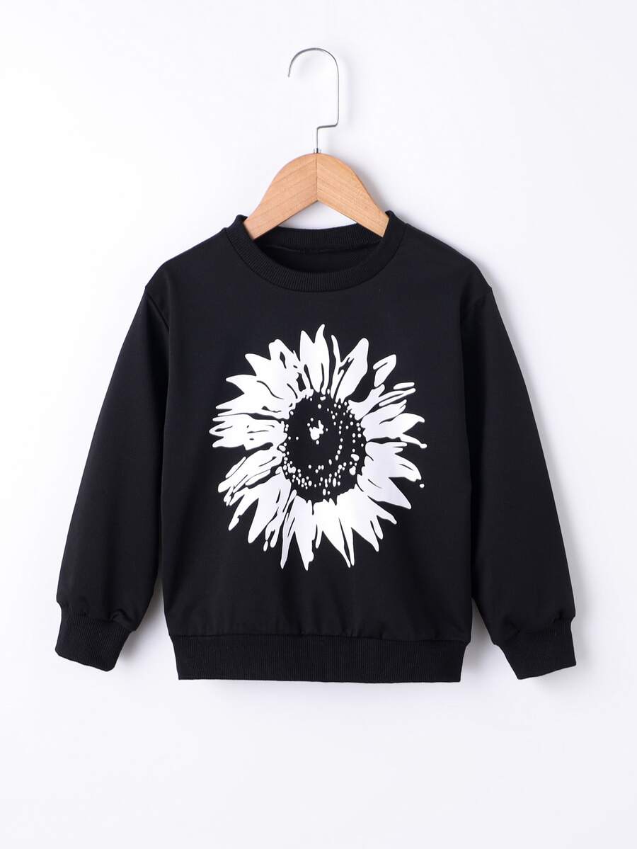 Áo nỉ Gái Hoa Giải trí - màu đen - Xem 1