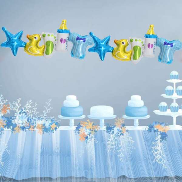 

3pcs Baby Party Decorative Balloon Set, Multicolor