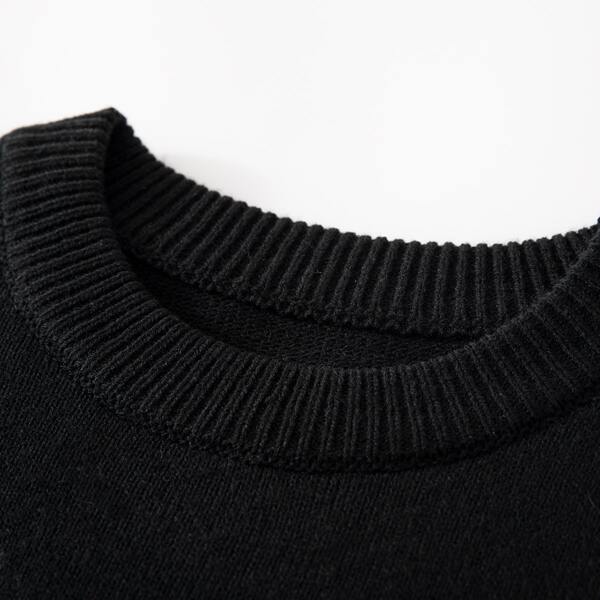 

Men Dinosaur Pattern Sweater, Black