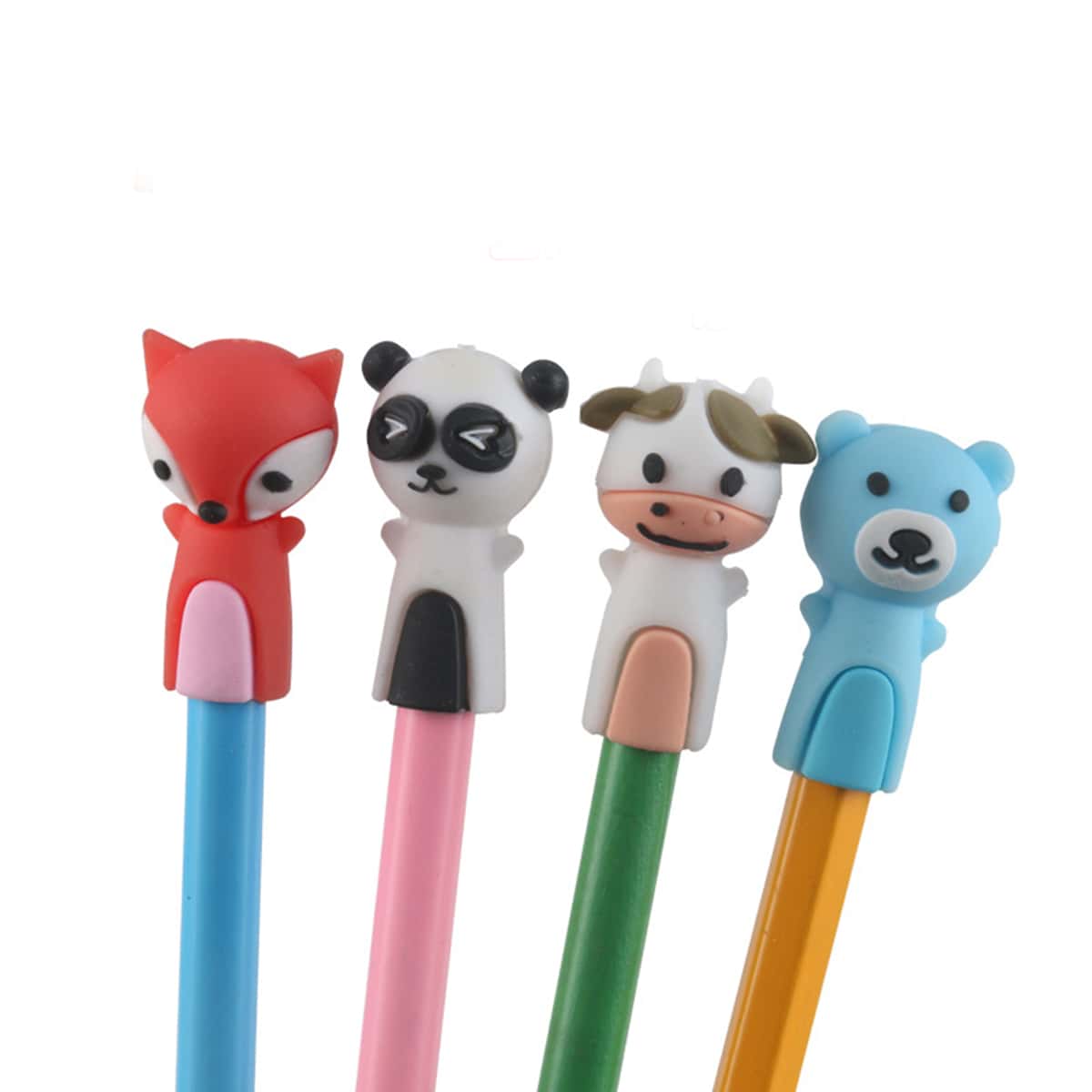

4pcs Animal Shaped Pencil Cap, Multicolor