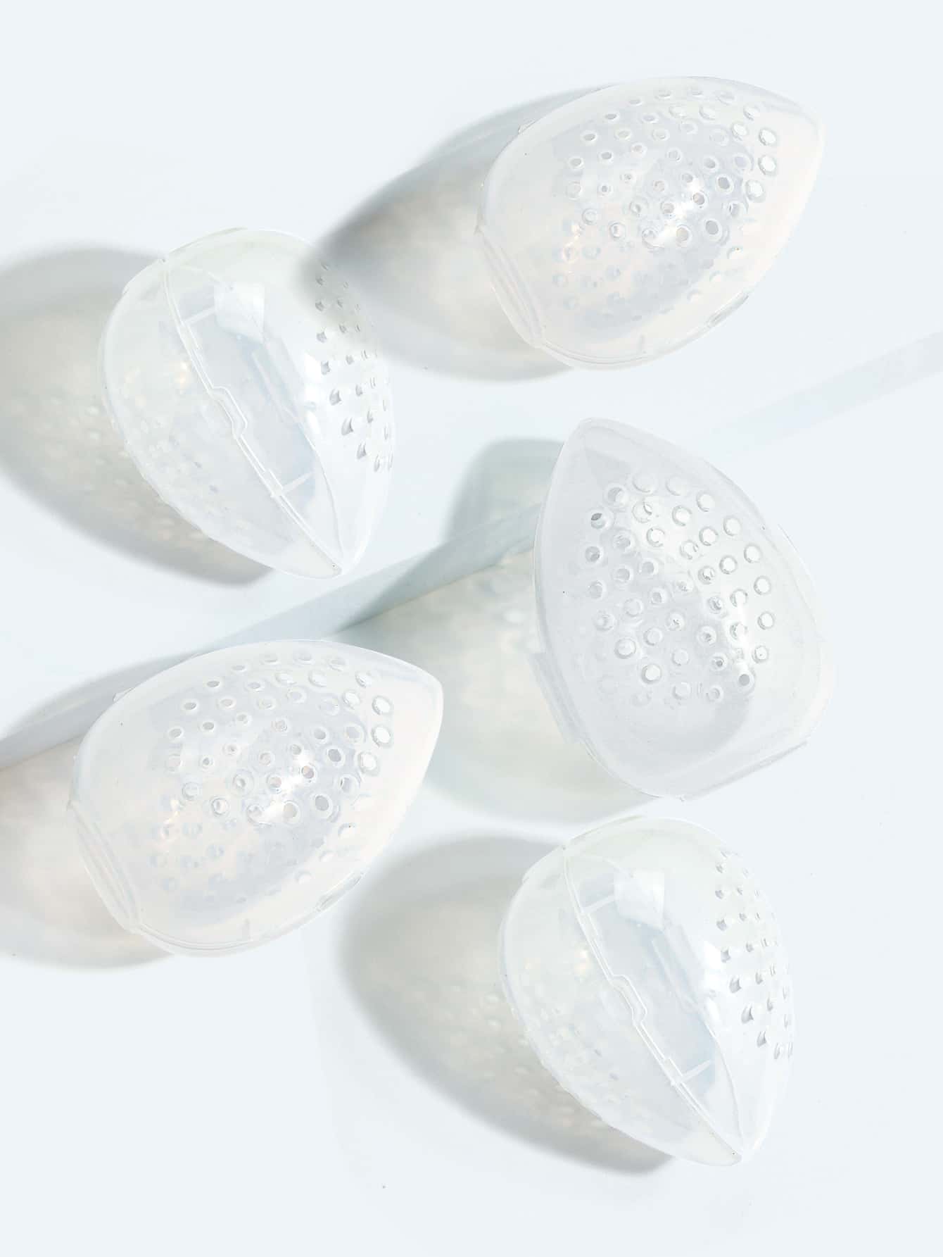 MAANGE 5 件化妆海绵收纳盒，化妆工具收纳，方便旅行携带 - 無色 - 查看 1