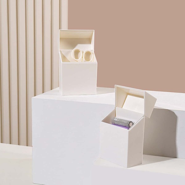 

1pc Plain Desk Storage Box, White