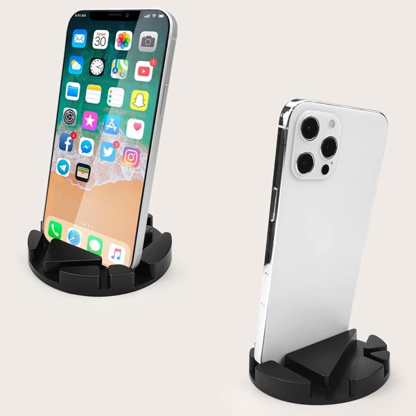 

Plain Desktop Phone Holder, Black