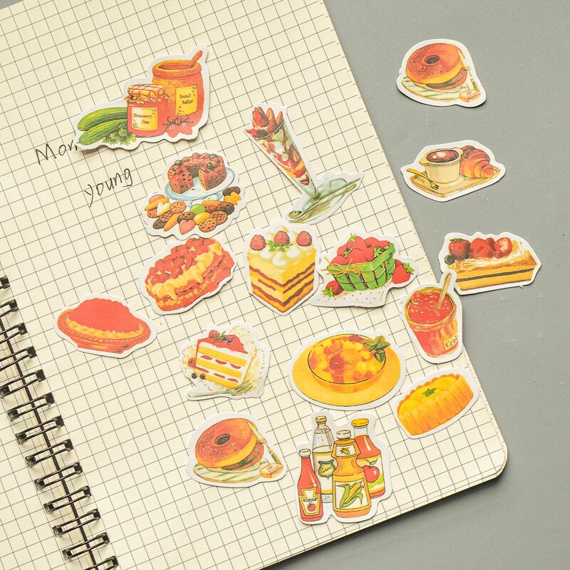 

35pcs Food Pattern Sticker, Multicolor