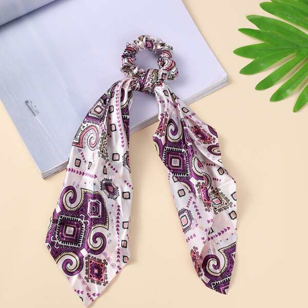 

Geometric Pattern Scarf Hair Tie, Multicolor