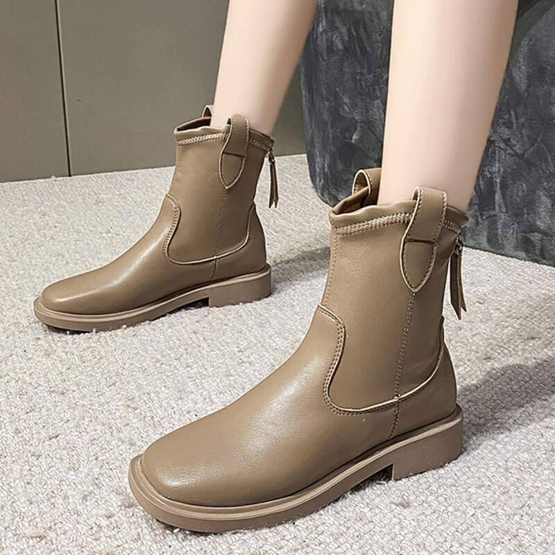 

Zip Back Riding Boots, Apricot