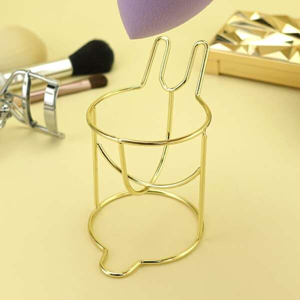 

1pc Makeup Sponge Storage Holder, Gold