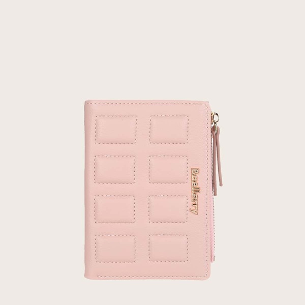 

Minimalist Quilted Small Wallet, Pink