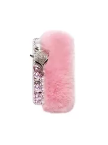 Funny Rhinestone Decor Fluffy Rhinestone Phone Case - Pink - View 2