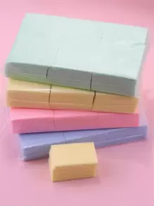 1Pack Random Color Professional Lint Free Nail Wipes Pads Remover,Nail Art Gel Polish Remover,Nail Polish Remover Pads,Nail Pads For Polish Removal Disposable Nail Wipes - Multicolor - View 1