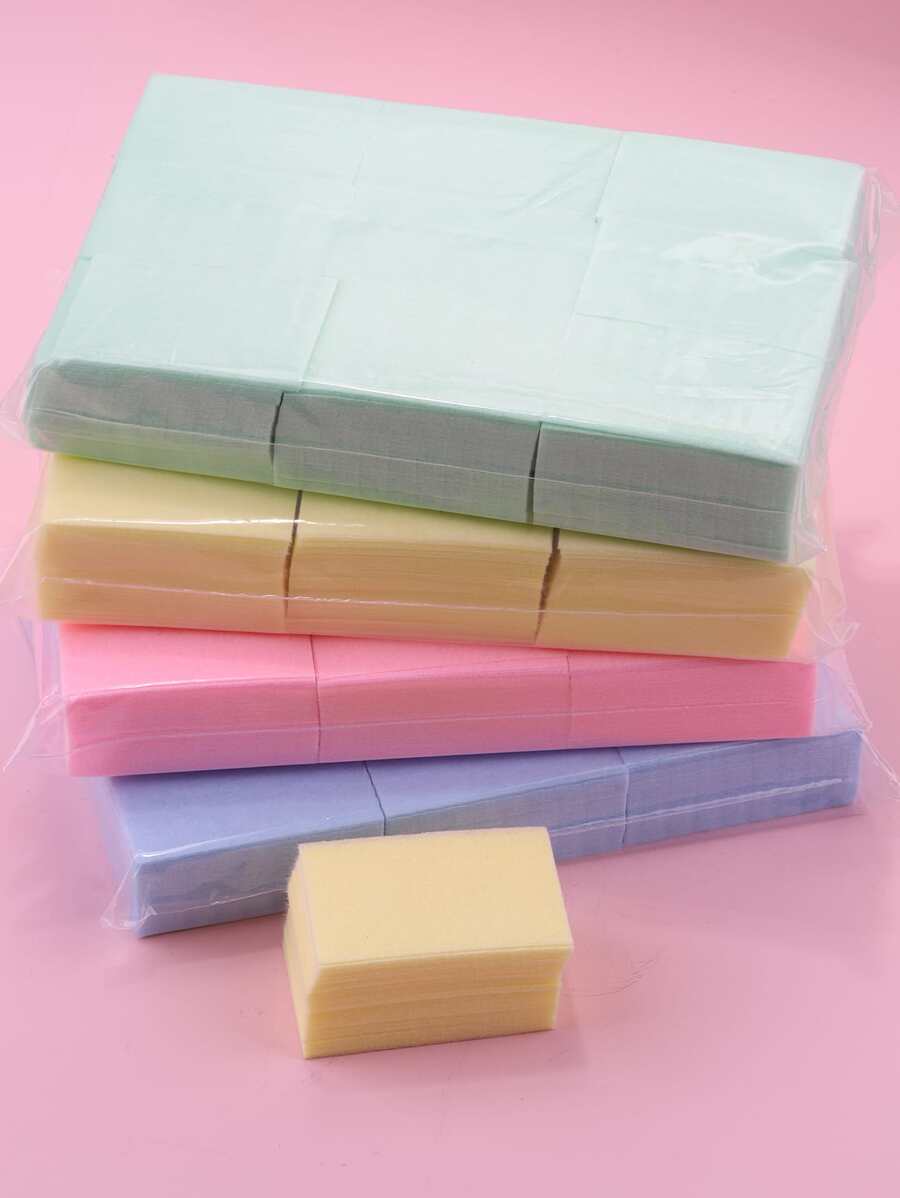 1Pack Random Color Professional Lint Free Nail Wipes Pads Remover,Nail Art Gel Polish Remover,Nail Polish Remover Pads,Nail Pads For Polish Removal Disposable Nail Wipes - Multicolor - View 1