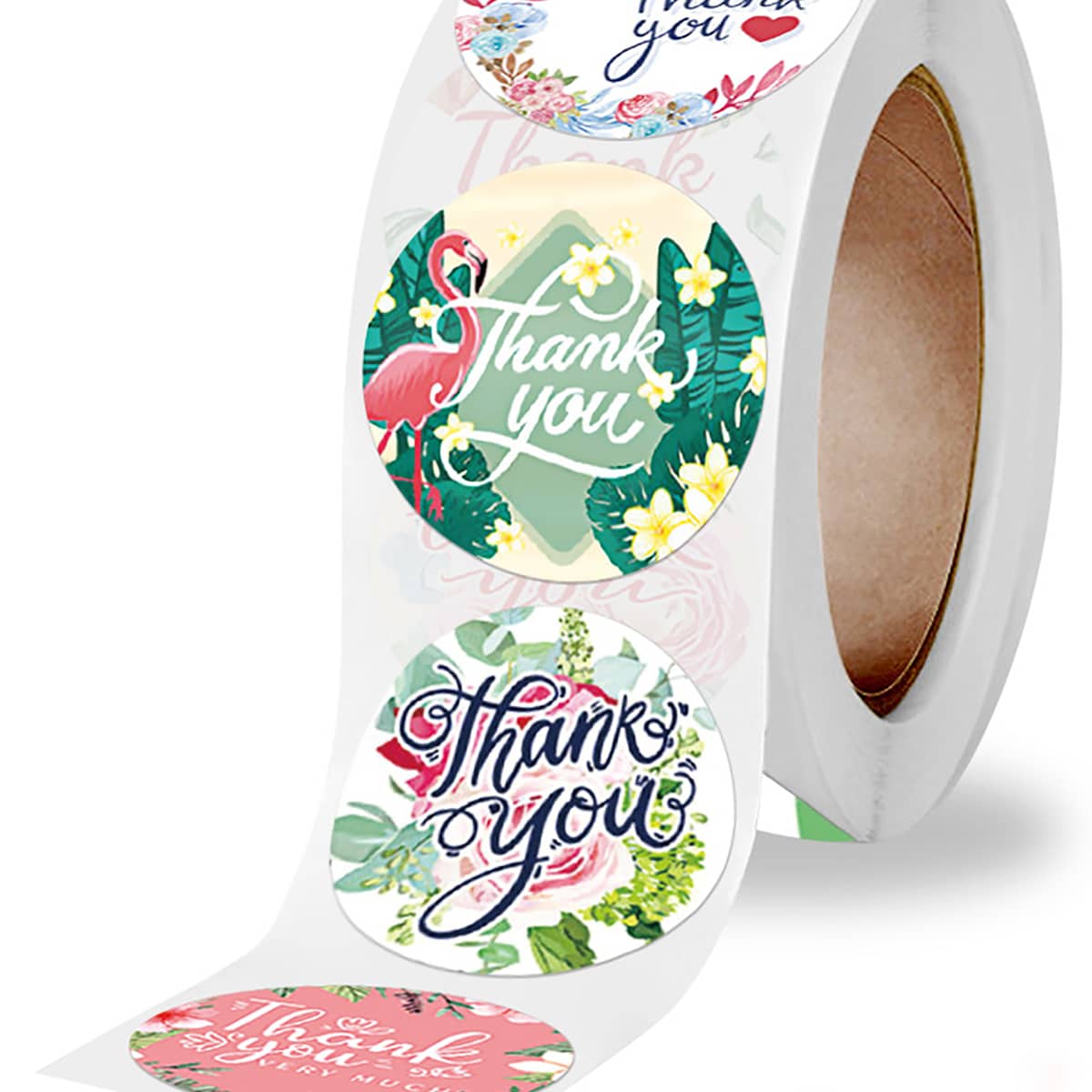 

2rolls Flower Print Sticker, Multicolor
