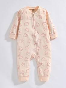 Baby Girl 2 Packs Zip Up Baseball Neck Jumpsuit - Multicolor - View 4