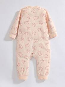 Baby Girl 2 Packs Zip Up Baseball Neck Jumpsuit - Multicolor - View 2