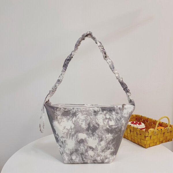 

Tie Dye Pattern Canvas Shoulder Bag, Multicolor