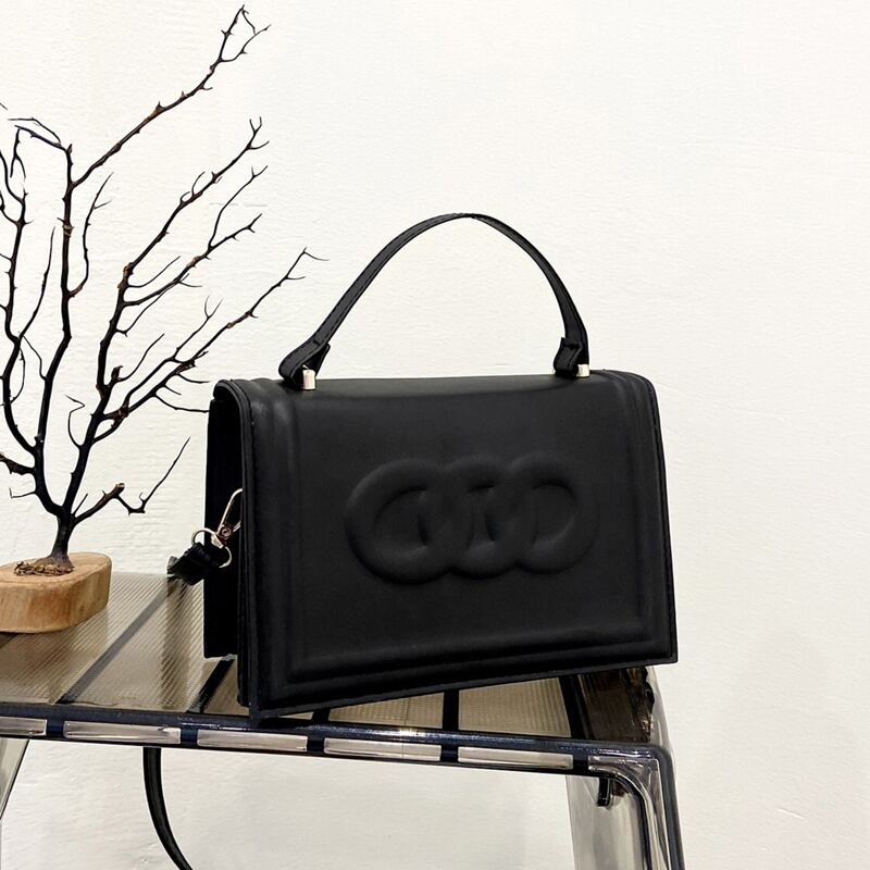 

Flap Satchel Bag, Black