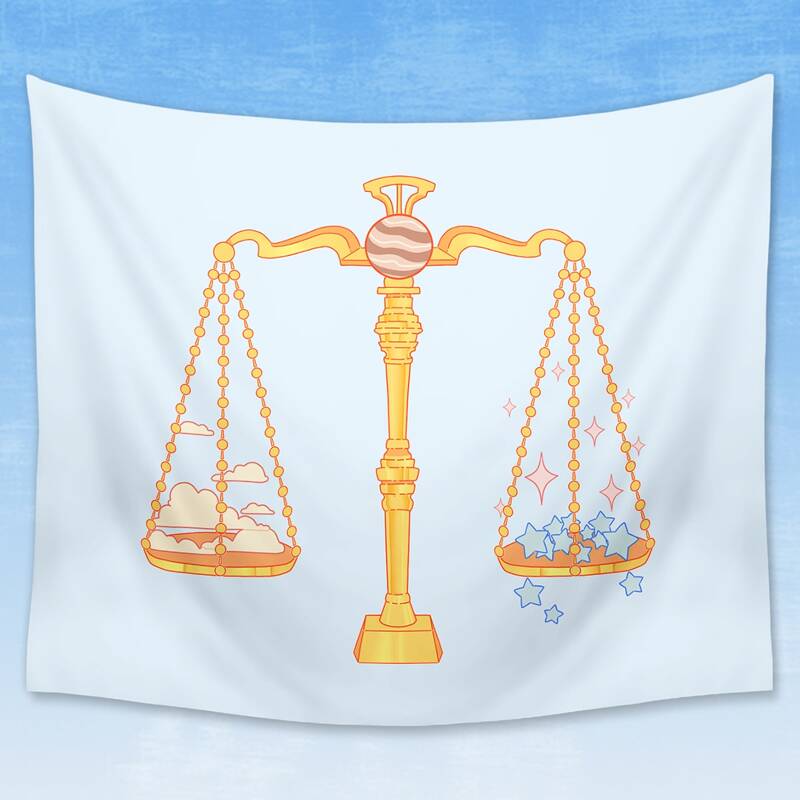 

Libra Print Tapestry, Multicolor