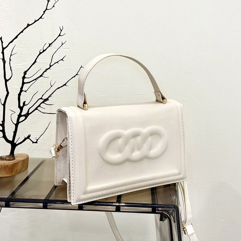 

Flap Satchel Bag, White