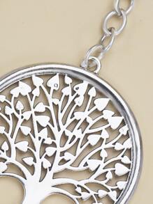 Tree Charm Keychain - White - View 2