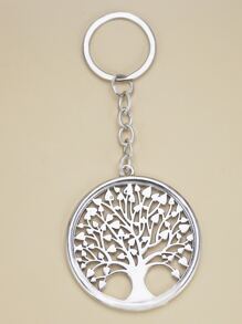 Tree Charm Keychain - White - View 3