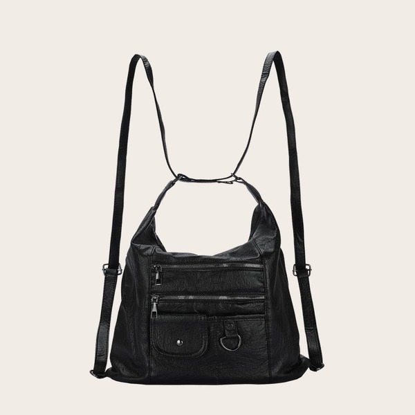 

Minimalist Vintage Design Backpack, Black