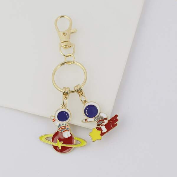 

Astronaut Charm Keychain, Multicolor
