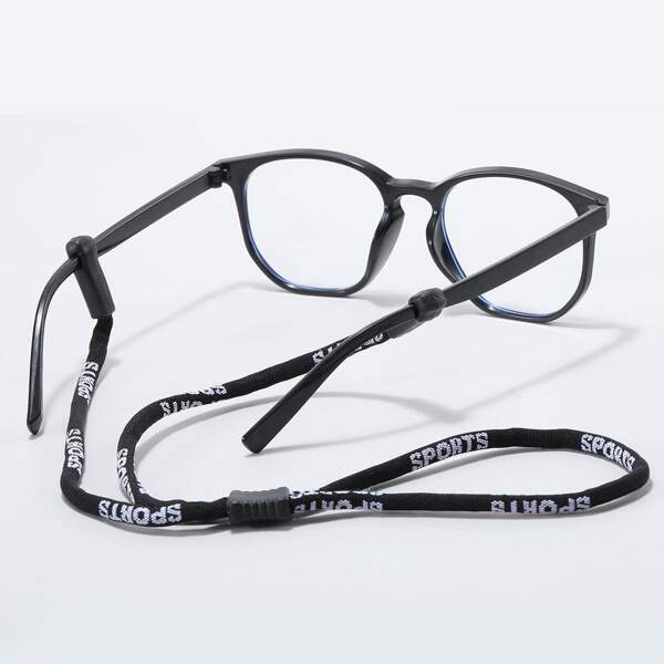 

Men Letter Graphic Glasses Rope, Black