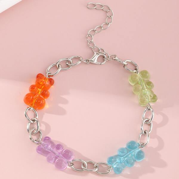 

Cartoon Bear Decor Bracelet, Multicolor