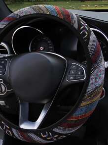 Vải bọc vô lăng ô tô - màu đen - Xem 2