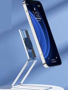 Magnetic Foldable Desktop Phone Holder - Black - View 1