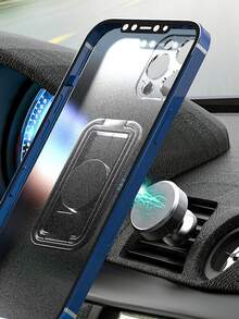 Magnetic Foldable Desktop Phone Holder - Black - View 4