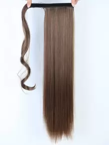 Extensión del pelo Coleta larga lisa - Marrón - Ver 1