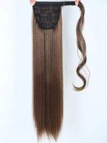 Extensión del pelo Coleta larga lisa - Marrón - Ver 2