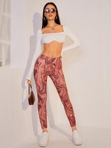 SHEIN ICON Square Neck Crop Ribbed Knit Top - White - View 4