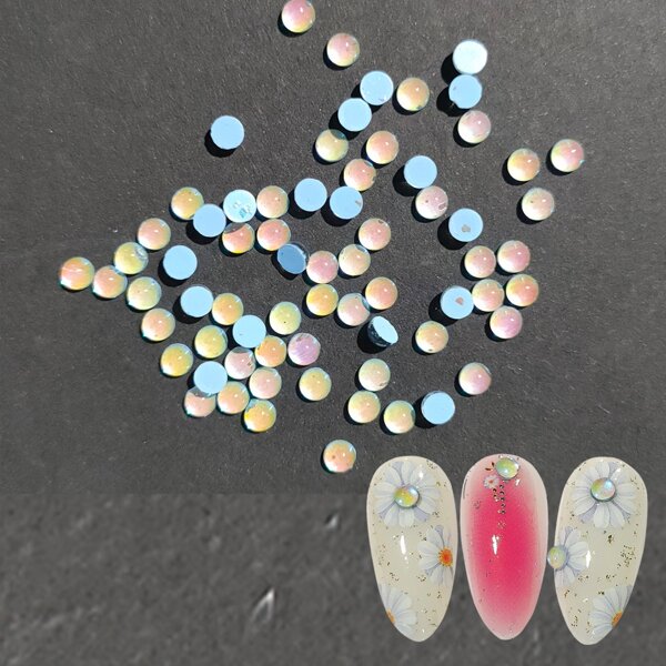 

120pcs Rhinestone Nail Art Decoration, Multicolor