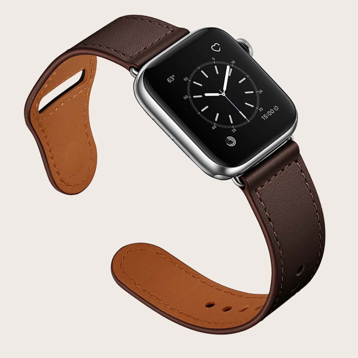 

Plain Watchband For iWatch, Coffee brown