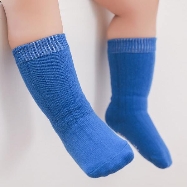 

3pairs Toddler Kids Solid Socks, Multicolor