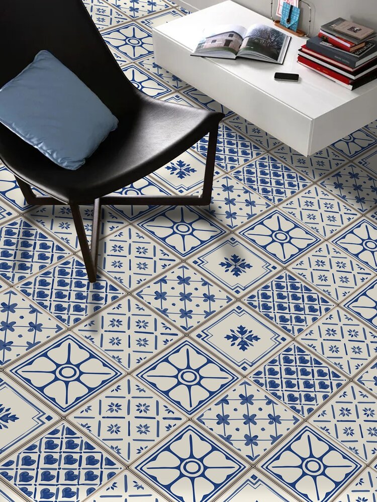 5 cái Ngói Mẫu Sàn Nhãn Dán - Nhiều màu - Xem 6