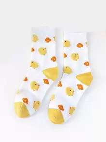 Calcetines pollo patrón - Multicolor - Ver 1