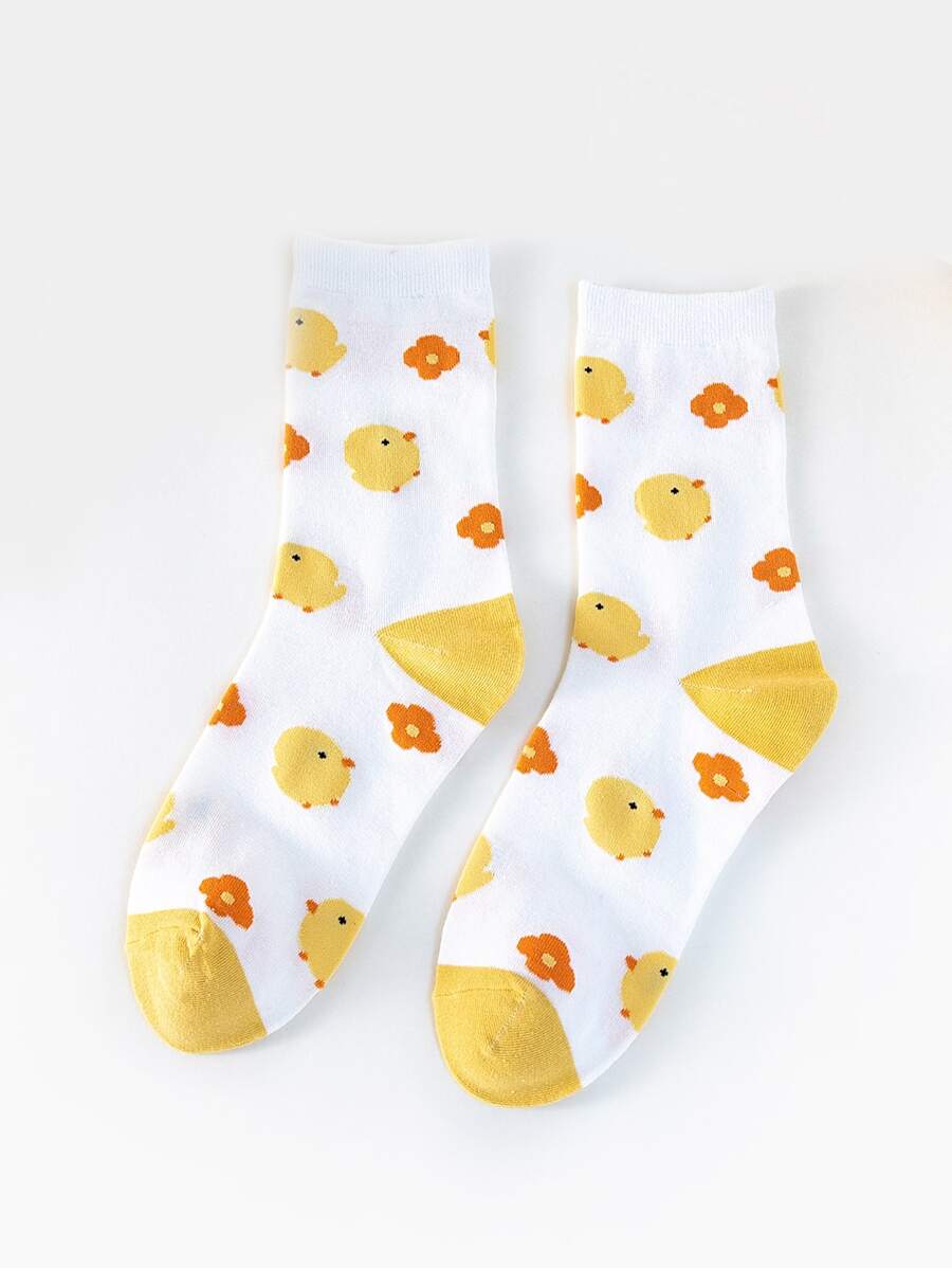 Calcetines pollo patrón - Multicolor - Ver 1
