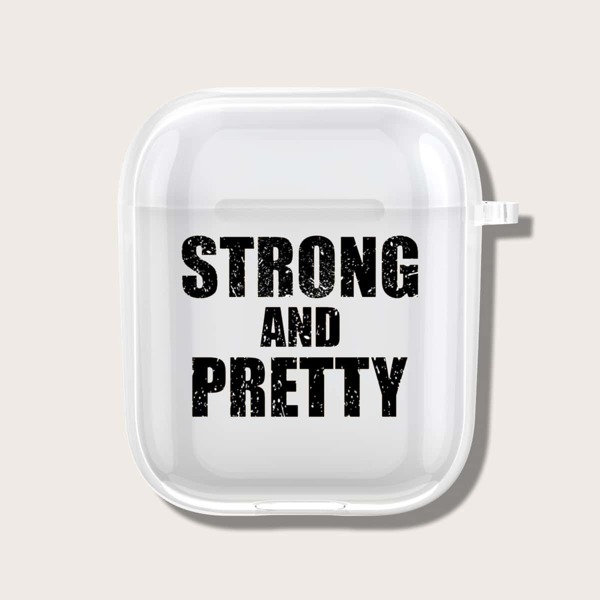 

Letter Graphic Case For Airpods, Clear