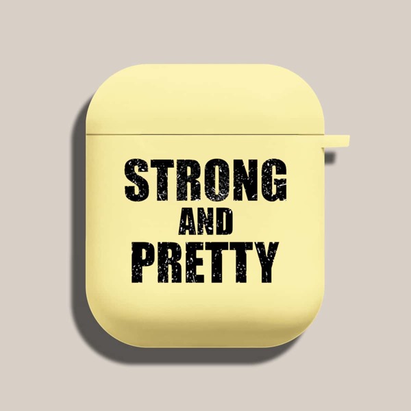 

Letter Graphic Case For Airpods, Yellow