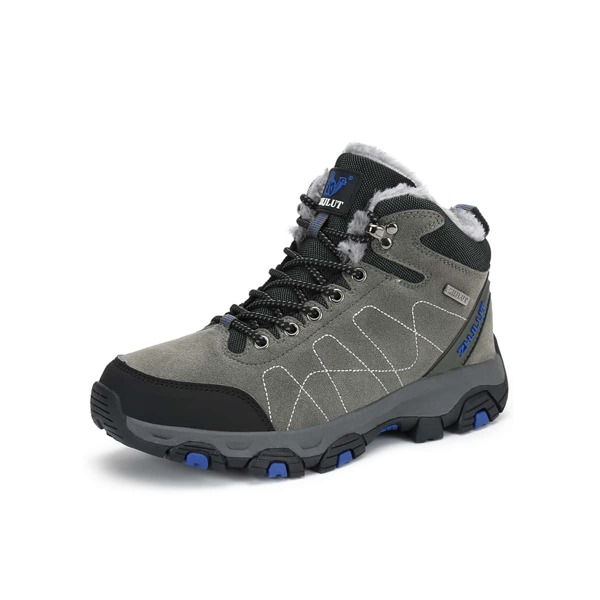 

Men Lace-up Front Hiking Shoes, Grey