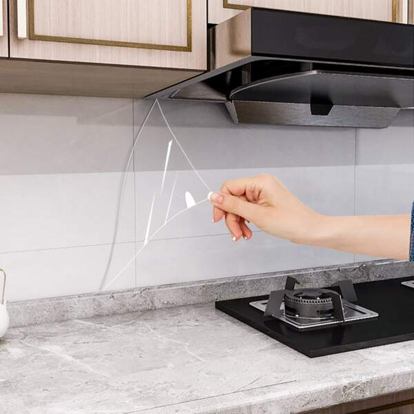 

1pc Clear Waterproof Kitchen Sticker