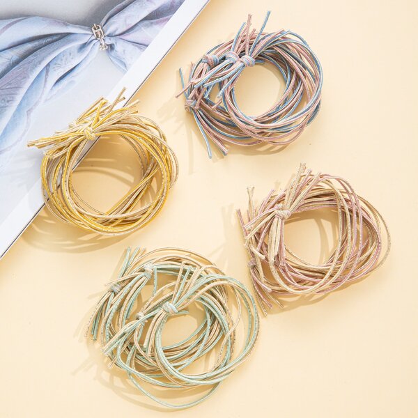 

16pcs Minimalist Hair Tie, Multicolor