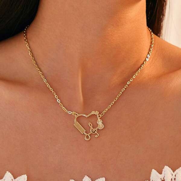 

Violin Detail Necklace, Gold