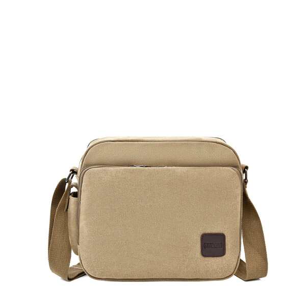 

Men Letter Patch Square Bag, Khaki