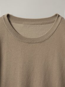 Manfinity Basics Hombres Jersey unicolor tejido de canalé sin Camisa - Caqui - Ver 8