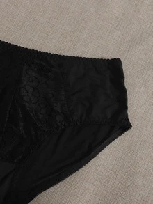 3pack Plus Contrast Lace Panty Set - Multicolor - View 4